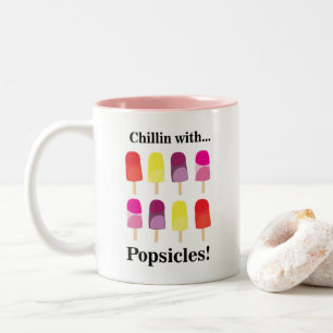 Bunte Sommer-Eiscreme Zweifarbige Tasse