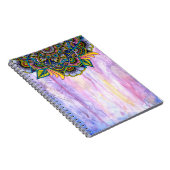 Bunte Sommer-Mandala mit Aquarell-Hintergrund Notizblock (Rechte Seite)
