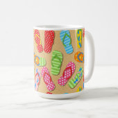 BUNTE SOMMERFLIPFLOPS KAFFEETASSE (VorderseiteRechts)