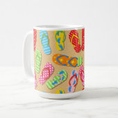 BUNTE SOMMERFLIPFLOPS KAFFEETASSE (Vorderseite Links)