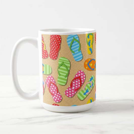 BUNTE SOMMERFLIPFLOPS KAFFEETASSE (Links)