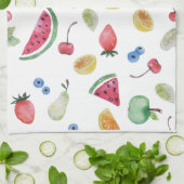 bunte Sommerfrüchte Geschirrtuch (Gefaltet)