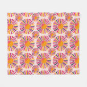 Bunte Sonne- Aquarellstil Fleecedecke (Vorderseite (Horizontal))