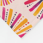 Bunte Sonne- Aquarellstil Fleecedecke (Ecke)