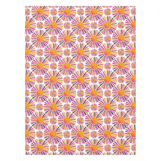 Bunte Sonne- Aquarellstil Tischdecke (Vorderseite)
