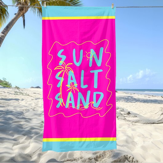 Bunte Sonne Sand Salz Strandtuch