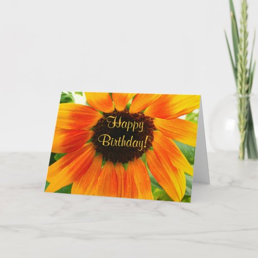 Bunte Sonnenblume Karte (Vorderseite)