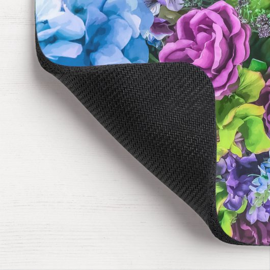 Bunte sortierte BlumenMausunterlage der grafik-| Mousepad (Ecke)