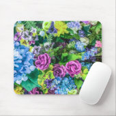 Bunte sortierte BlumenMausunterlage der grafik-| Mousepad (Mit Mouse)