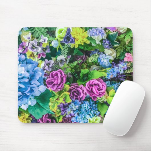 Bunte sortierte BlumenMausunterlage der grafik-| Mousepad (Mit Mouse)