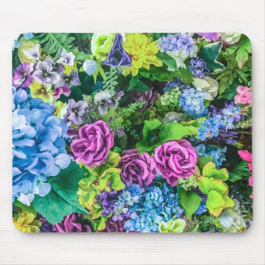 Bunte sortierte BlumenMausunterlage der grafik-| Mousepad (Vorne)