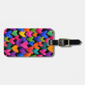 Bunte Spaß Handgezeichnete Herzen Gepäckanhänger (Vorderseite horizontal)