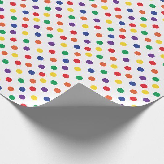 Bunte Spaß-Tupfen Geschenkpapier (Ecke)
