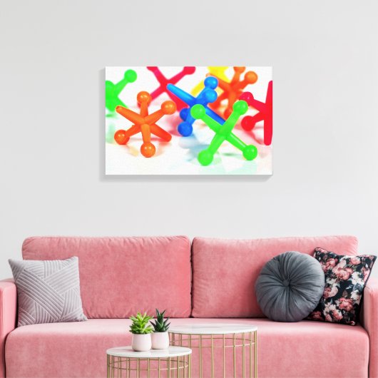 bunte Spielzeug-Jacke Leinwanddruck (Insitu (Wohnzimmer))