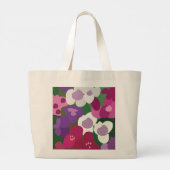 Bunte Spinnwort-Blumen Floral Jumbo Stoffbeutel (Rückseite)