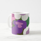 Bunte Spinnwort-Blumen Floral Kaffeetasse (Vorderseite Links)