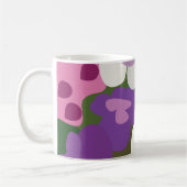Bunte Spinnwort-Blumen Floral Kaffeetasse (Links)