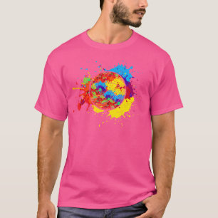 Bunte Sport Volleyball Spieler Volleyball Fan Vo T-Shirt