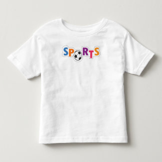 Bunte Sporttextgestaltung mit einem Fußball Kleinkind T-shirt