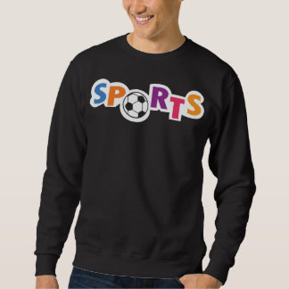 Bunte Sporttextgestaltung mit einem Fußball Sweatshirt