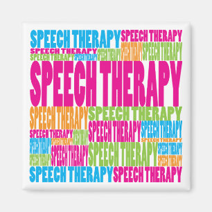 Bunte Sprachtherapie Magnet