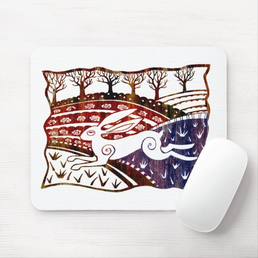 Bunte Springenhasen Mousepad (Mit Mouse)
