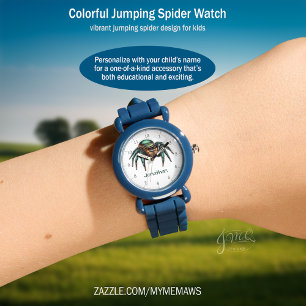 Bunte Springspinne-Kinderdesign Armbanduhr