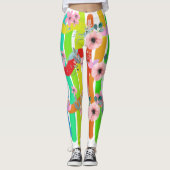 bunte Stäbe von Blume Leggings (Vorderseite)