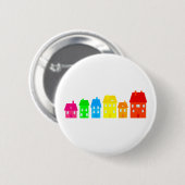 Bunte Stadt Button (Vorne & Hinten)