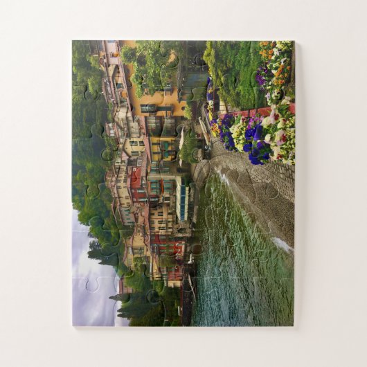 Bunte Städte | Varenna am Comer See Puzzle (Vertikal)