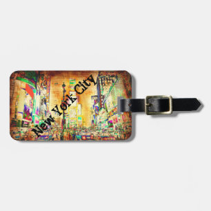 Bunte städtische Schmutz-New- York Citygewohnheit Gepäckanhänger