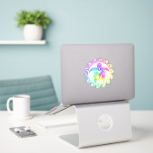 Bunte Stammes- Schildkröte Aufkleber (Laptop auf Schreibtisch)
