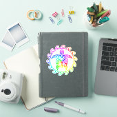 Bunte Stammes- Schildkröte Aufkleber (iPad Hülle)