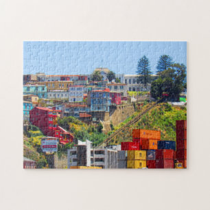 bunte Standseilbahn Puzzle