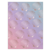 Bunte Steigung des Girly Rosengoldseashell-Musters Tischdecke (Vorderseite)