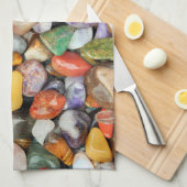 Bunte Steine, Kiesel, Felsen Handtuch (Viertel Falte)