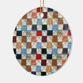 Bunte Steppdecke quadriert Muster Keramik Ornament (Links)
