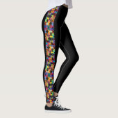 Bunte Steppdecken-Muster-Leggings Leggings (Rechts)