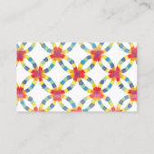 Bunte Steppdecken-Visitenkarte Visitenkarte (Rückseite)