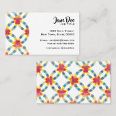 Bunte Steppdecken-Visitenkarte Visitenkarte (Vorne/Hinten)