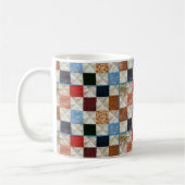 Bunte Steppdeckenmuster-Kaffee-Tasse Kaffeetasse (Links)