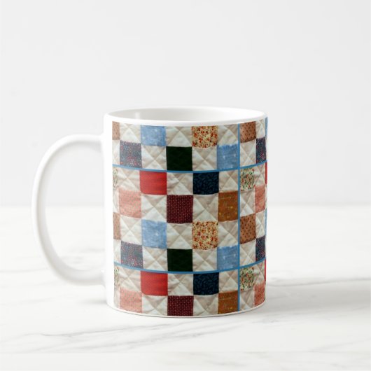 Bunte Steppdeckenmuster-Kaffee-Tasse Kaffeetasse (Links)