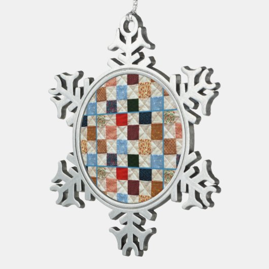 Bunte Steppdeckenmusterverzierung Schneeflocken Zinn-Ornament (Rechts)