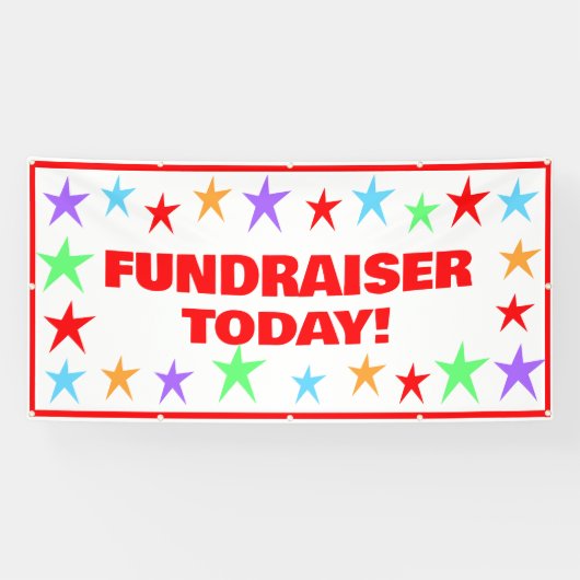 Bunte Sterne Fundraiser-Banner Banner (Horizontal)