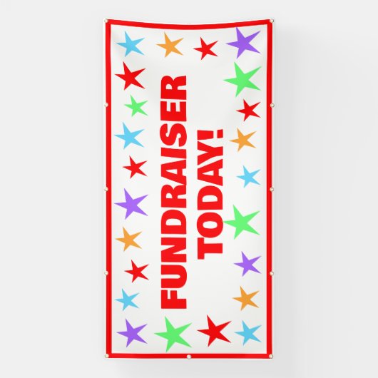 Bunte Sterne Fundraiser-Banner Banner (Vertikal)
