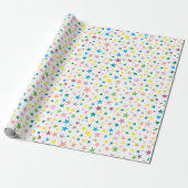 Bunte Sterne Kindergeburtstag Geschenkpapier (Ungerollt)