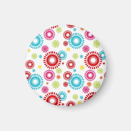 Bunte Sterne kühne Brandstiche Magnet (Vorne)