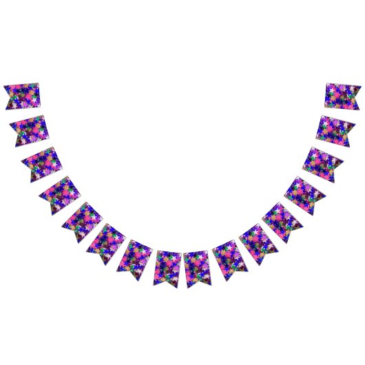Bunte Sterne Wimpelkette (Alle)