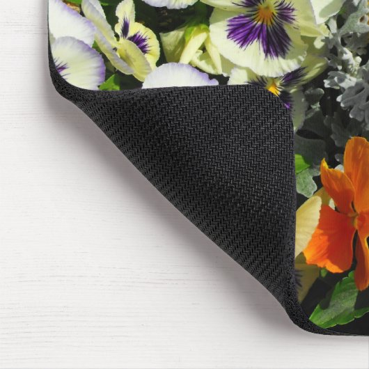 bunte Stiefmütterchen Mousepad (Ecke)