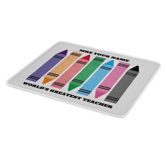 Bunte Stifte für Schullehrer Schneidebrett (Ecke)